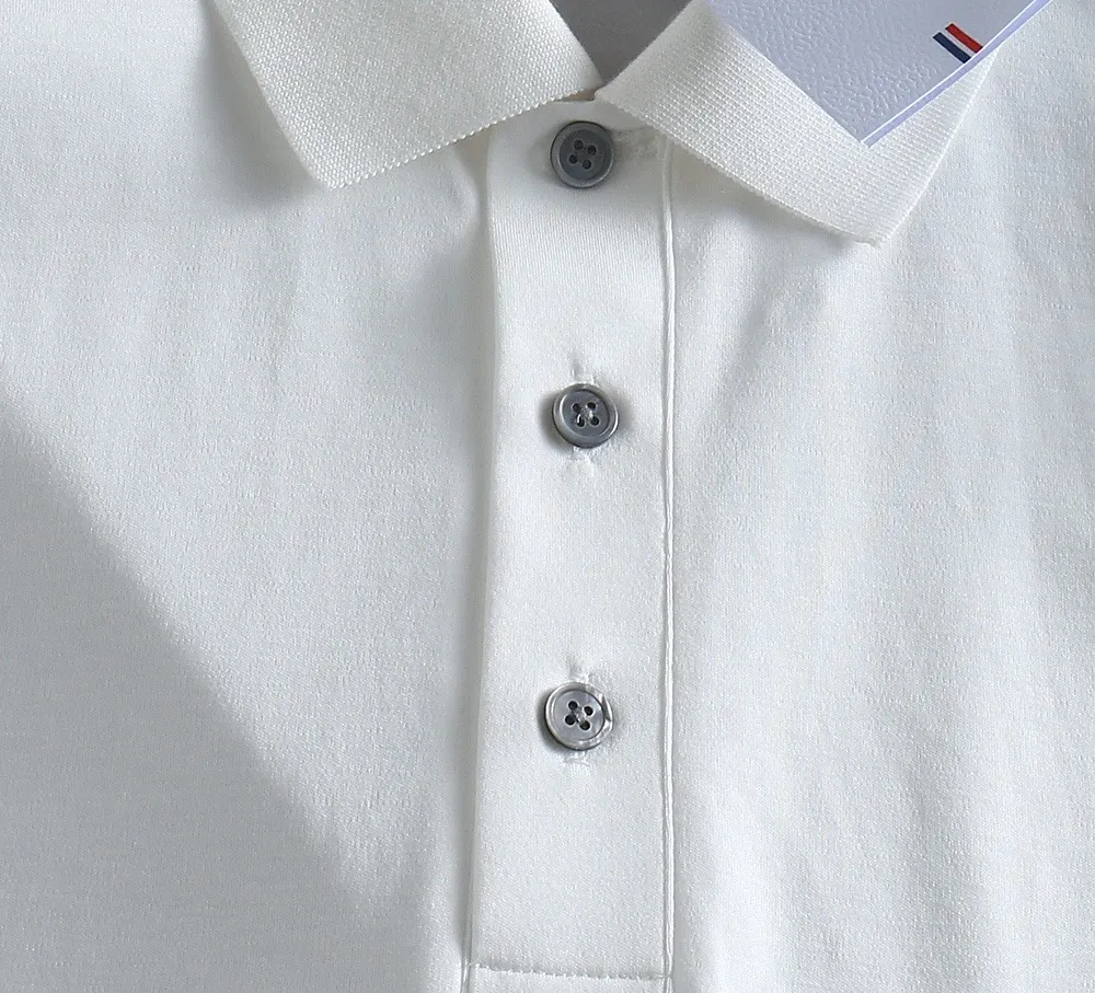 Thom Browne # New Arrival POLO ！ Quality # Breathable Versatile ！ ：Dark Blue White Size：M-XXXL
